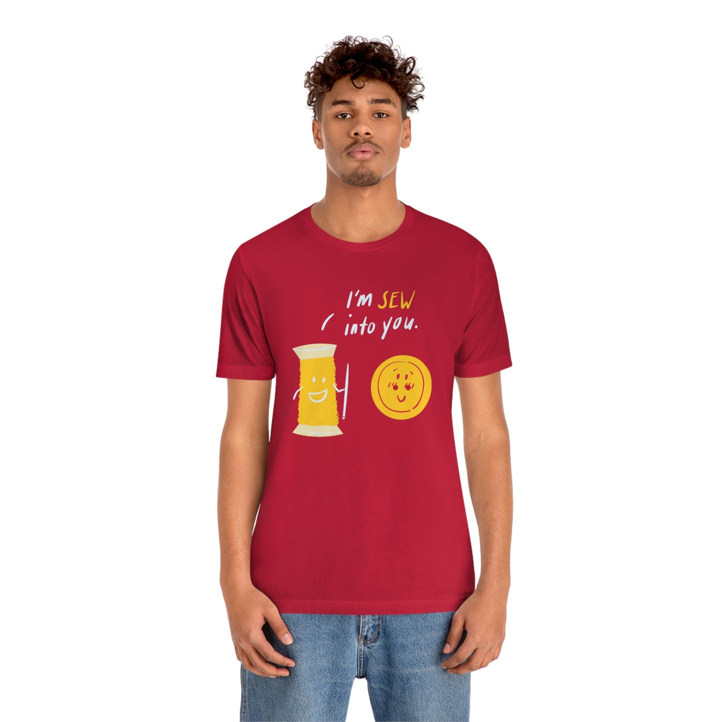 I'm SEW into you - Needle & button - Men's Jersey Short Sleeve T Shirt