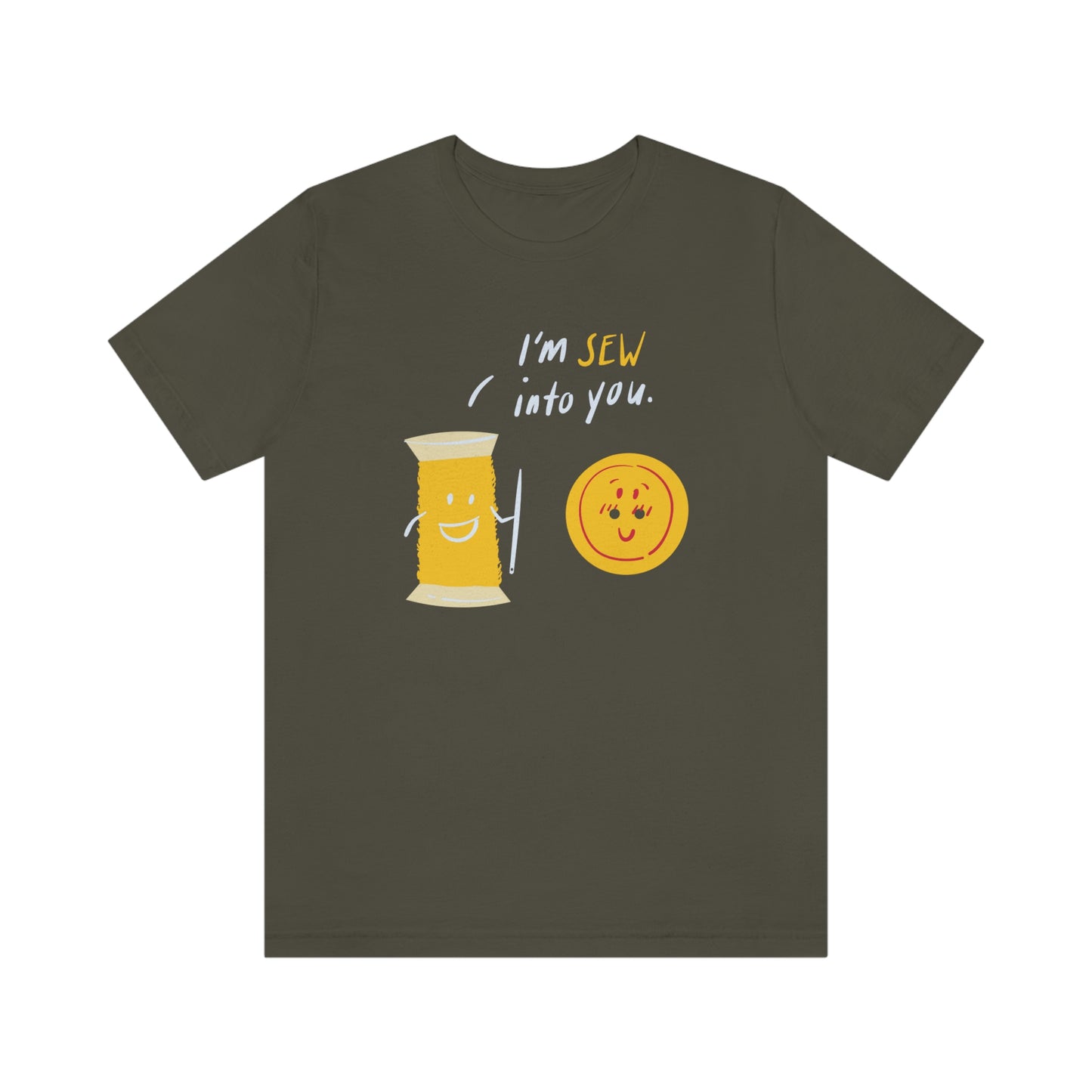 I'm SEW into you - Needle & button - Men's Jersey Short Sleeve T Shirt