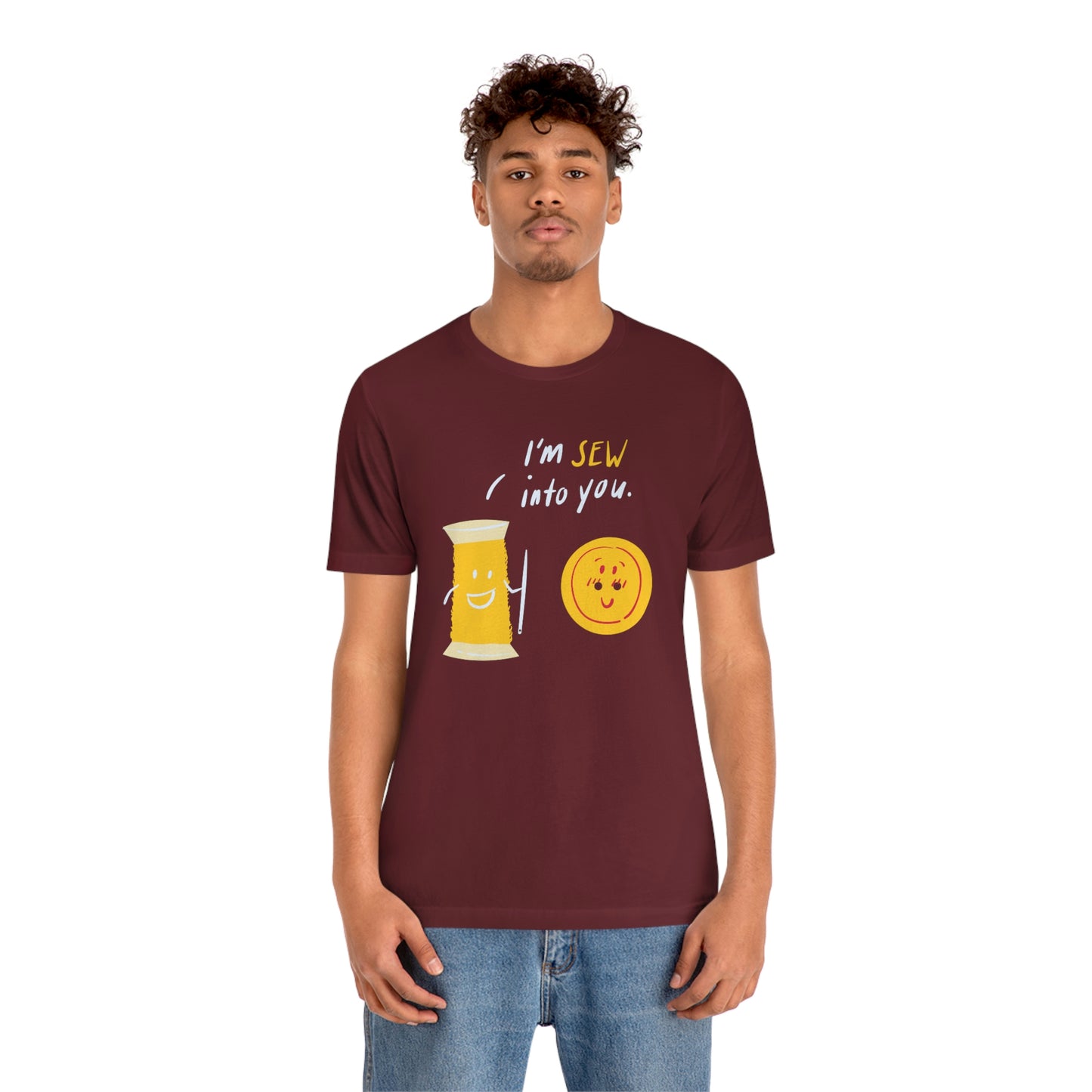 I'm SEW into you - Needle & button - Men's Jersey Short Sleeve T Shirt