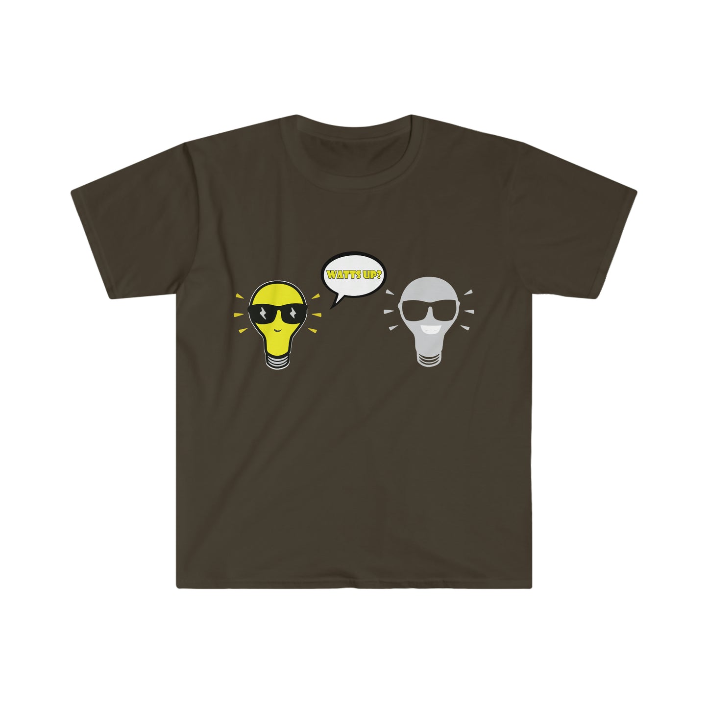 Watt's Up Light Bulbs - Men's Softstyle Funny T-Shirt